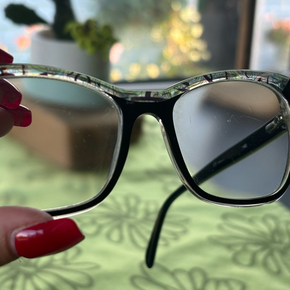 Emilio Pucci Black and Patterned Women's Glasses - Picture 10 of 16